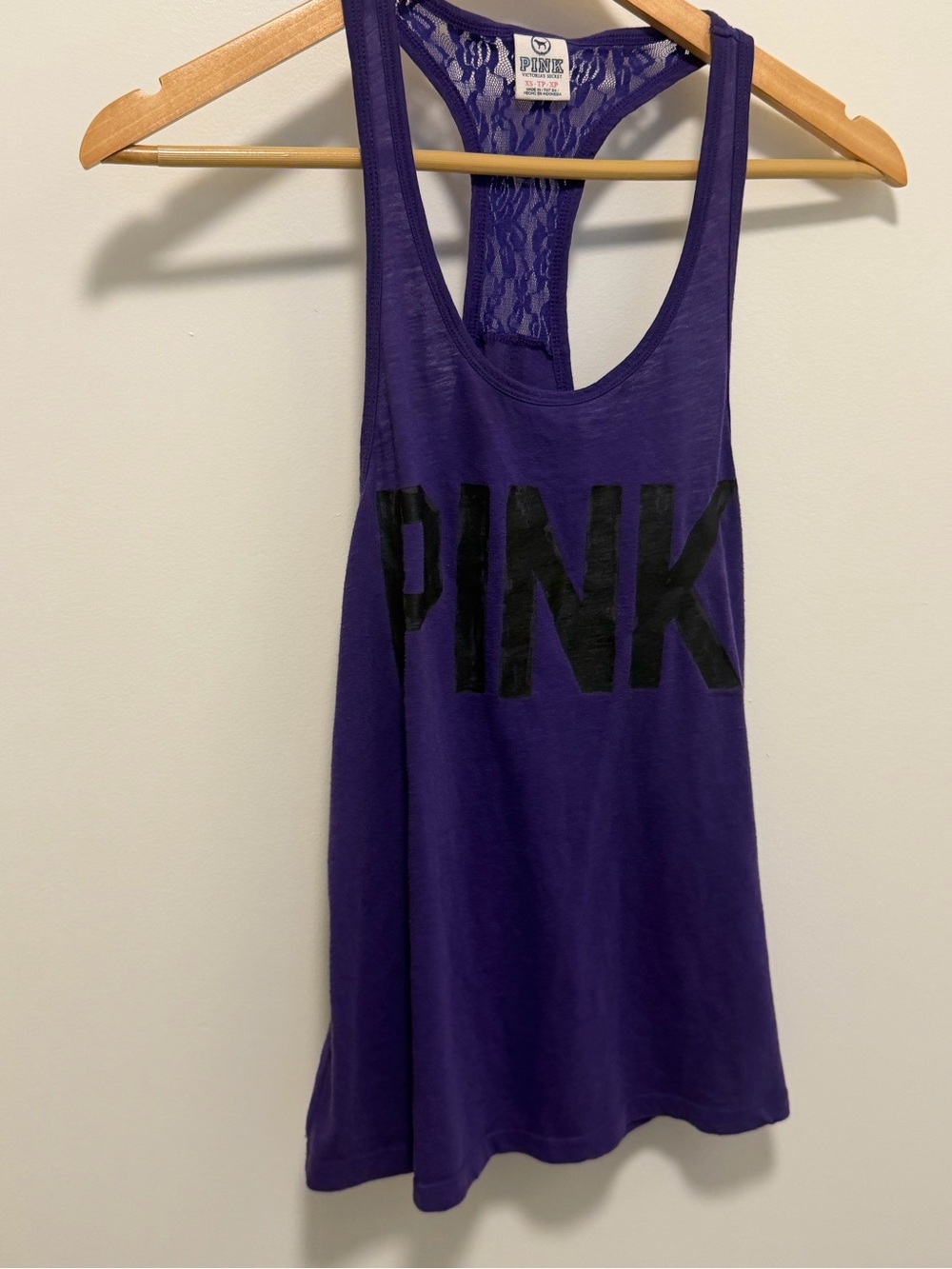 PINK Victoria's Secret Purple Racerback Tank Top - Picture 7 of 8